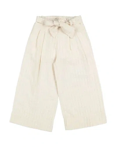 Lalalù Babies'  Toddler Girl Pants Beige Size 6 Cotton, Lurex