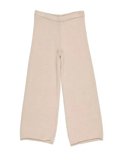Lalalù Babies'  Toddler Girl Pants Beige Size 6 Wool, Viscose, Polyamide, Metallic Fiber, Cashmere