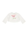Lalalù Toddler Girl Sweatshirt Cream Size 6 Cotton, Elastane In White