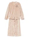 Lalalù Velvet Tracksuit In Neutral