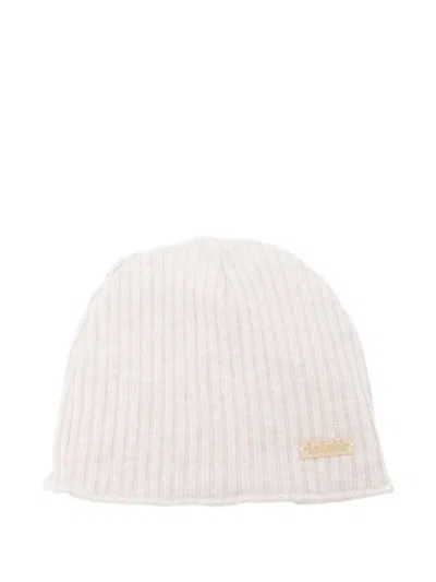 Lalalù White Ribbed Beanie