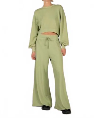 LALAMIA REMY FLARED PANT IN GREEN