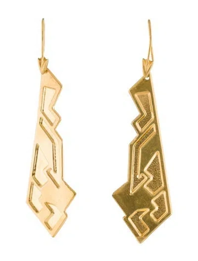 Pre-owned Lalaounis 18k Drop Earrings In Multi