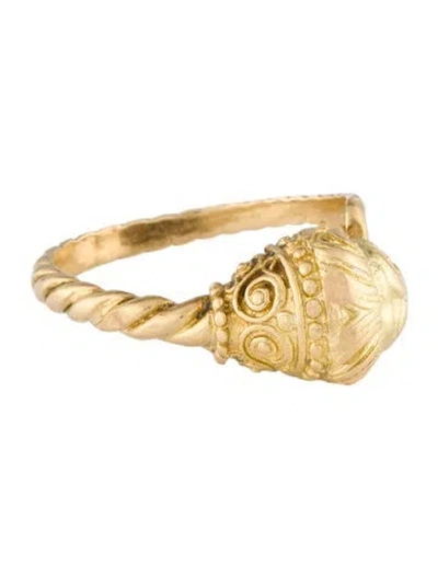 Pre-owned Lalaounis 18k Lion Head Wrap Ring In Multi