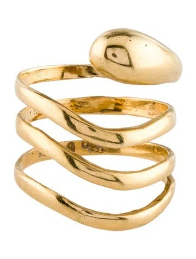 Pre-owned Lalaounis 18k Snake Triple Coil Ring In Multi