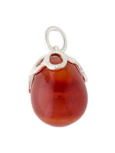 Pre-owned Lalaounis Agate Easter Egg Pendant, 17.75" In Multi