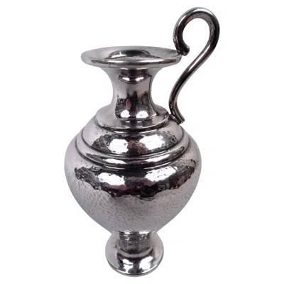 Pre-owned Lalaounis Modern Classical Sterling Silver Amphora Jug Vase