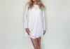 Lalavon Alice Babydoll Mini Dress In White In White