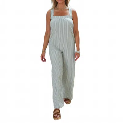 Lalavon Better Off In Bali Jumpsuit In Sage In Blue