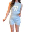 Lalavon Bows And Blues Shorts In Blue