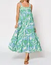 Lalavon Charleston Tiered Dress In Green