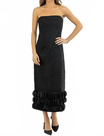 Lalavon Claude Tweed Dress In Black