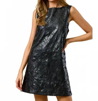 Lalavon Emery Embroidered Mini Dress In Black