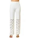 Lalavon Ileana Cutout Detail Elastic Waistband Pants In Ivory