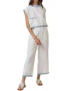 Lalavon Liza Pants In Ivory/sky In Multi