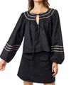 Lalavon Nolani Puff Sleeves Top In Black