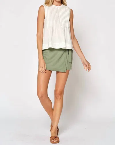 Lalavon Pleated Top In White