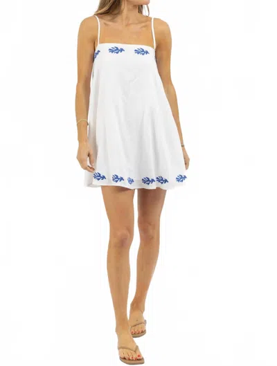 Lalavon Rita Mini Dress In White In Multi