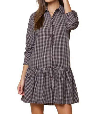 Lalavon Rodeo Sweetheart Dress In Brown-off White In Blue
