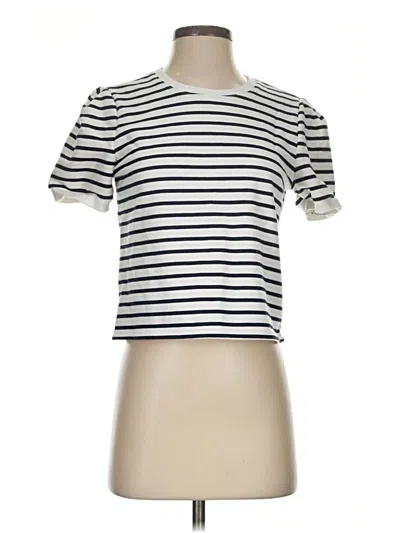 Pre-owned Lalavon Short Sleeve Turtleneck In White