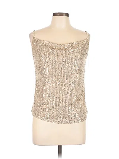Pre-owned Lalavon Sleeveless Top Gold Strapless Neckline Tops