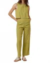 Lalavon Somewhere Sunny Linen Jumpsuit In Kiwi In Multi