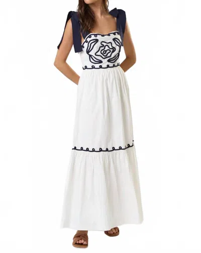 Lalavon Wandering Hearts Maxi Dress In White