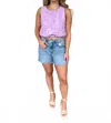 Lalavon Whitley Sleeveless Crop Top In Lavender In Purple