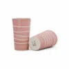 Lali Design Studio Aura Pink Porcelain Tumblers Set Of Two Large In Pink