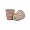 Lali Design Studio Aura Pink Porcelain Tumblers Set Of Two Small In Pink