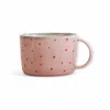 Lali Design Studio Enjoy Handmade Pink Coffee Mug Dots Porcelain In Pink