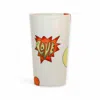Lali Design Studio White Pop Art Love Tumbler Hand Painted Porcelain In White