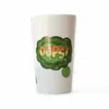 Lali Design Studio White Pop Art Oops Tumbler Hand-painted Porcelain In White