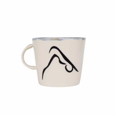 Lali Design Studio White Zen Balance Handmade Porcelain Mug