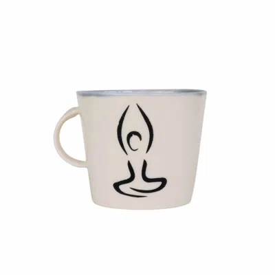 Lali Design Studio White Zen Yoga Porcelain Mug