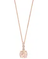 Lali Jewels Aquamarine (3/4 Ct. T.w.) & Diamond Accent 18" Pendant Necklace In 14k White Gold (also In Morganite In Pink