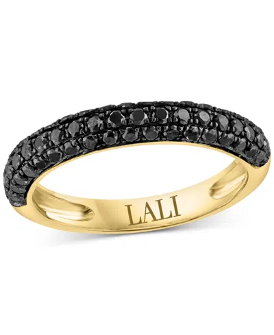 Lali Jewels Black Diamond Band (3/4 Ct. T.w.) In 14k Gold & Black Rhodium In Yellow Gold
