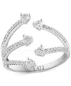 Lali Jewels Diamond Arrow Cuff Ring (3/8 Ct. T.w.) In 14k White Gold In White Gold