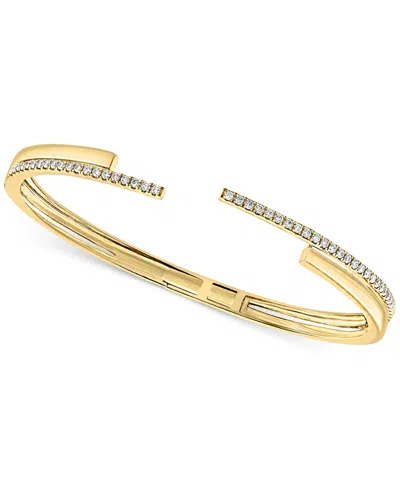 Lali Jewels Diamond Double Row Bangle Bracelet (1/2 Ct. T.w.) In 14k Gold In Yellow Gold