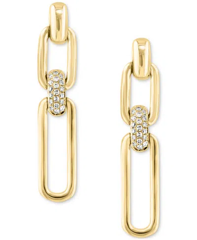 Lali Jewels Diamond Link Drop Earrings (1/10 Ct. T.w.) In 14k Yellow Gold