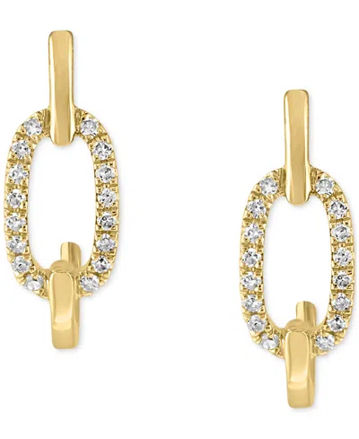 Lali Jewels Diamond Link Small Hoop Earrings (1/6 Ct. T.w.) In 14k Gold In Yellow Gold