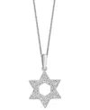 Lali Jewels Diamond Star Of David 18" Pendant Necklace (1/5 Ct. T.w.) In 14k White Gold In White Gold