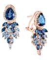 Lali Jewels London Blue Topaz (3-3/4 Ct. T.w.), Sky Blue Topaz (1-5/8 Ct. T.w.) & Diamond (1/4 Ct. T.w.) Stateme In Blue Topaz