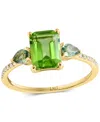 Lali Jewels Multi-gemstone & Diamond (1/20 Ct. T.w.) Ring In 14k Yellow Gold
