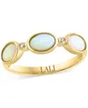 Lali Jewels Opal (3/4 Ct. T.w.) & Diamond Accent Ring In 14k Yellow Gold In Yellow Gold