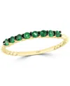 Lali Jewels Sapphire Stack Ring (1/3 Ct. T.w.) In 14k White Gold In Emerald