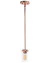 Lalia Home 1-light 5.75in Minimalist Industrial Farmhouse Adjustable Hanging  Clear Cylinder Glass Pendant Fixt In Gold