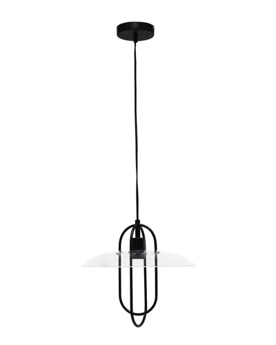 Lalia Home 1 Light Elongated Metal Pendant Light In Black