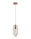 Lalia Home 1 Light Elongated Metal Pendant Light In Rose