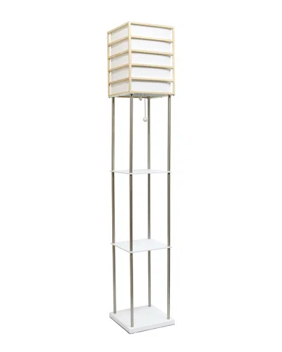 Lalia Home 1-light Metal Etagere Floor Lamp In Metallic